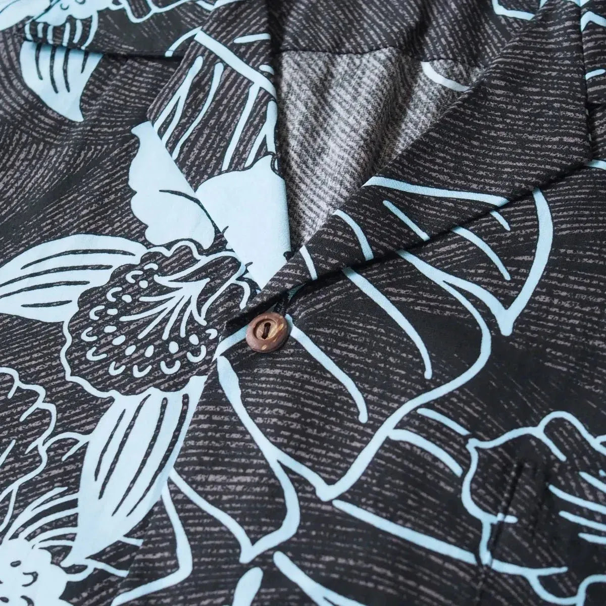Ka’anapali black hawaiian cotton shirt - alohaz