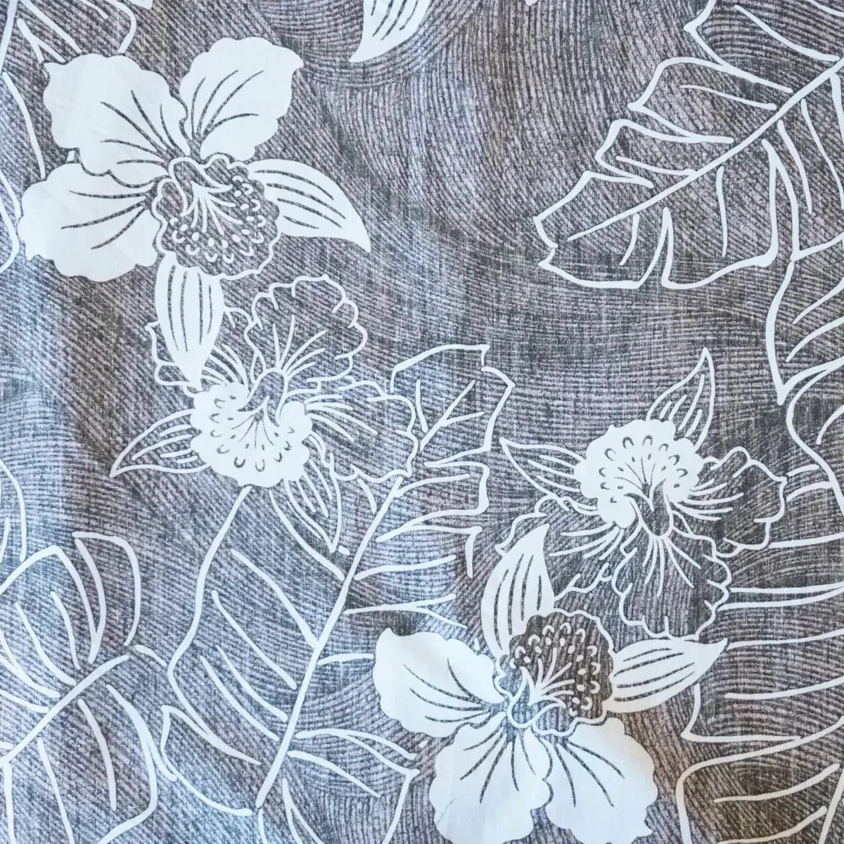 Ka’anapali black reverse print hawaiian cotton shirt