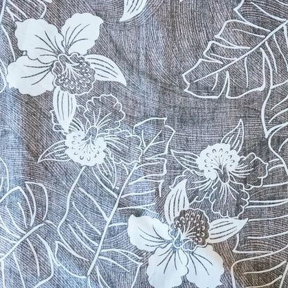 Ka’anapali black reverse print hawaiian cotton shirt