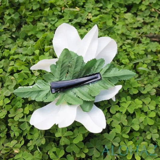 Kahalu’u cream hawaiian flower hair clip - alohaz