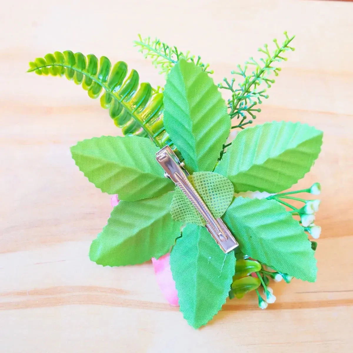 Kaia light pink tropical flower hair clip - alohaz