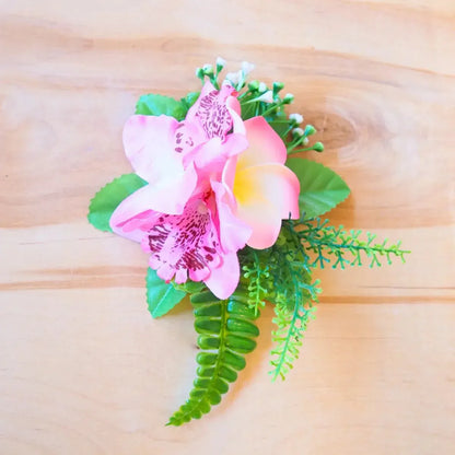 Kaia light pink tropical flower hair clip - alohaz