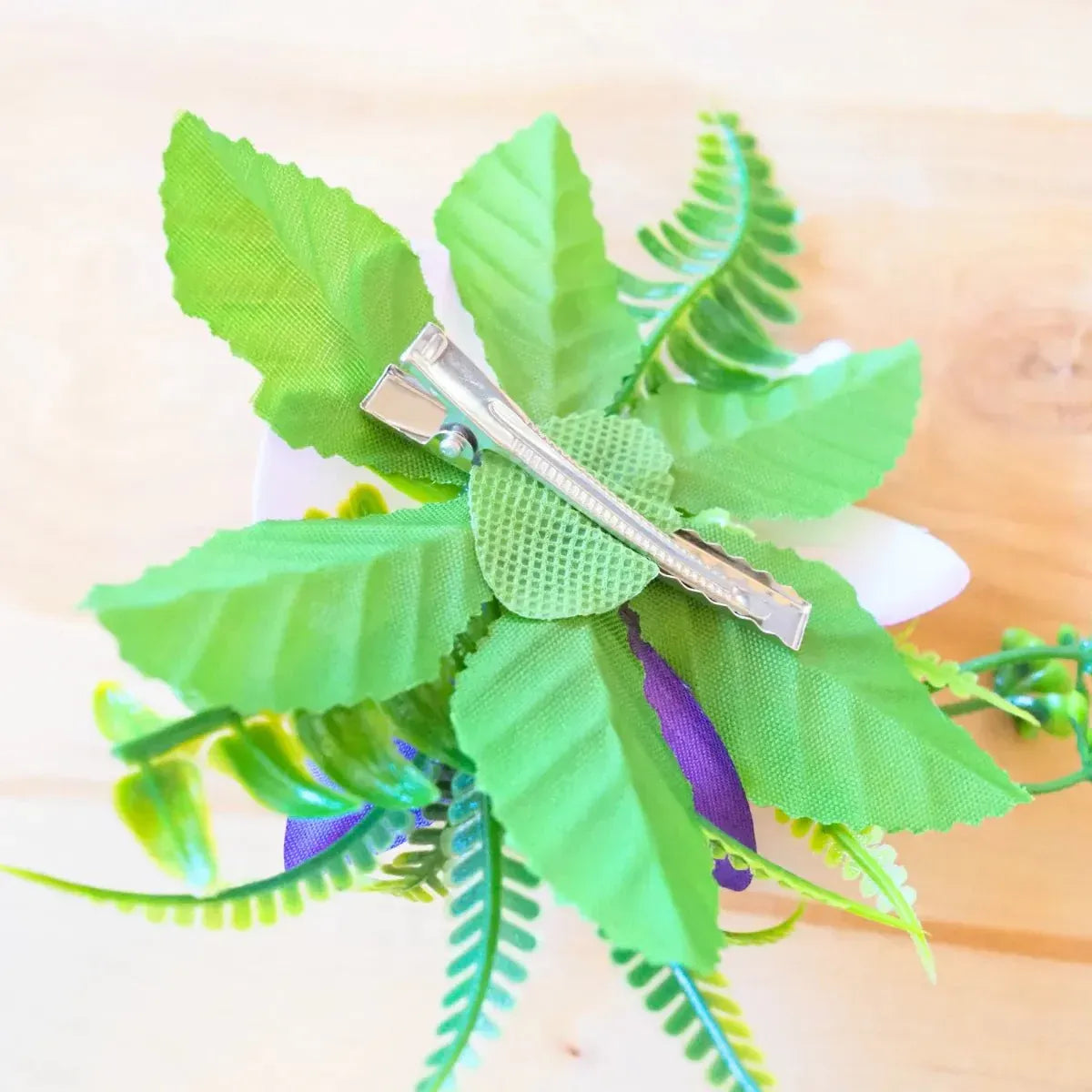 Kaia purple tropical flower hair clip - alohaz