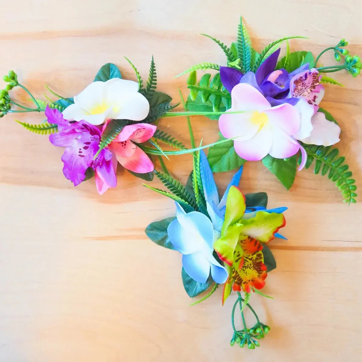 Kaia purple tropical flower hair clip - alohaz