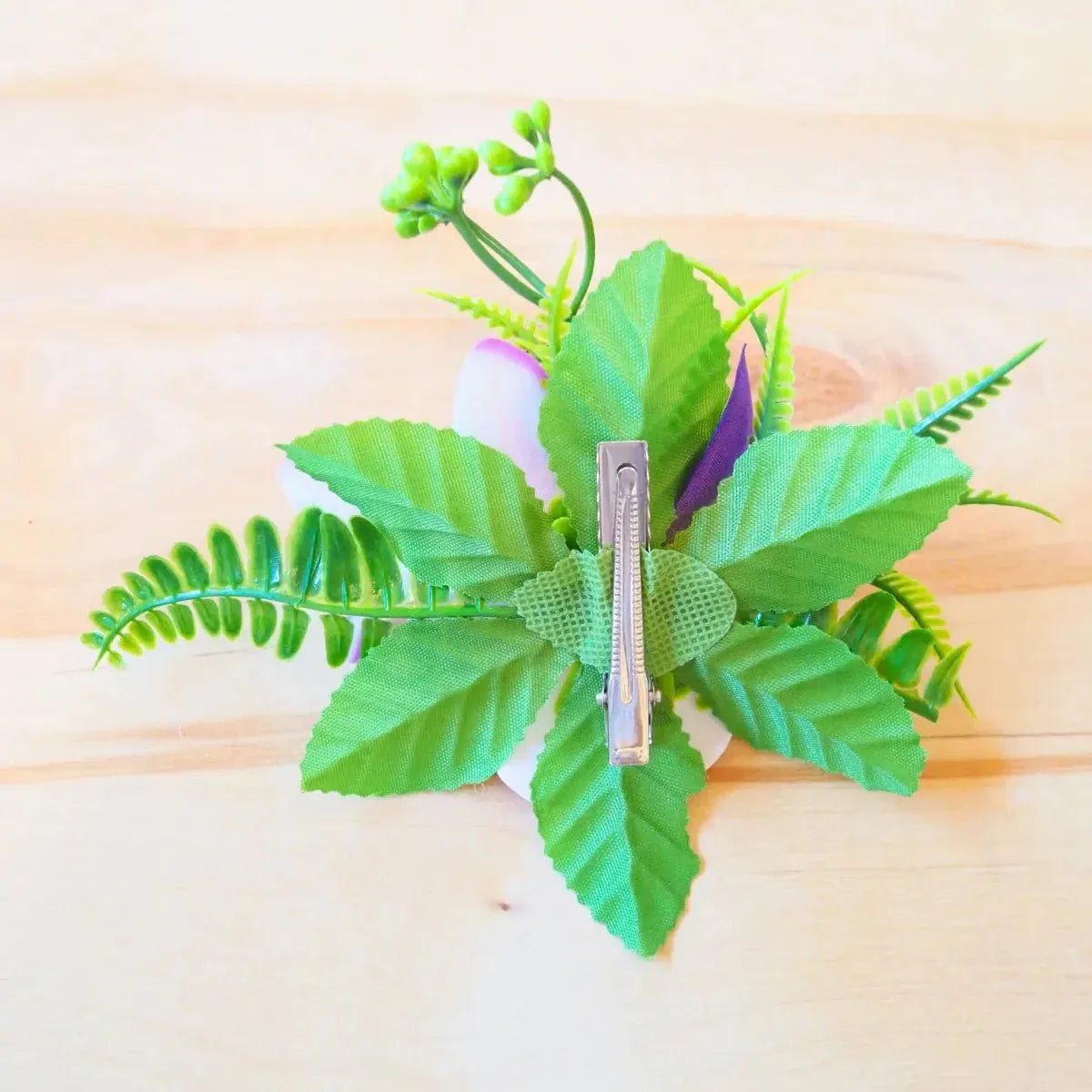 Kaia purple tropical flower hair clip - alohaz