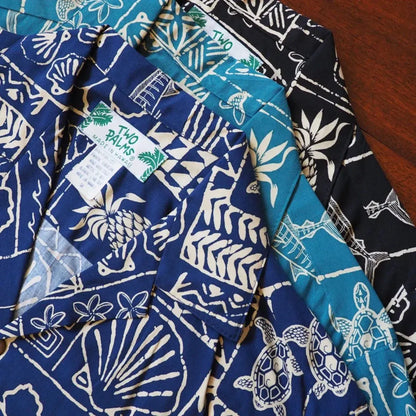 Kaka’ako navy hawaiian rayon shirt - alohaz