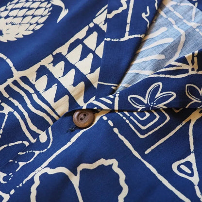 Kaka’ako navy hawaiian rayon shirt - alohaz