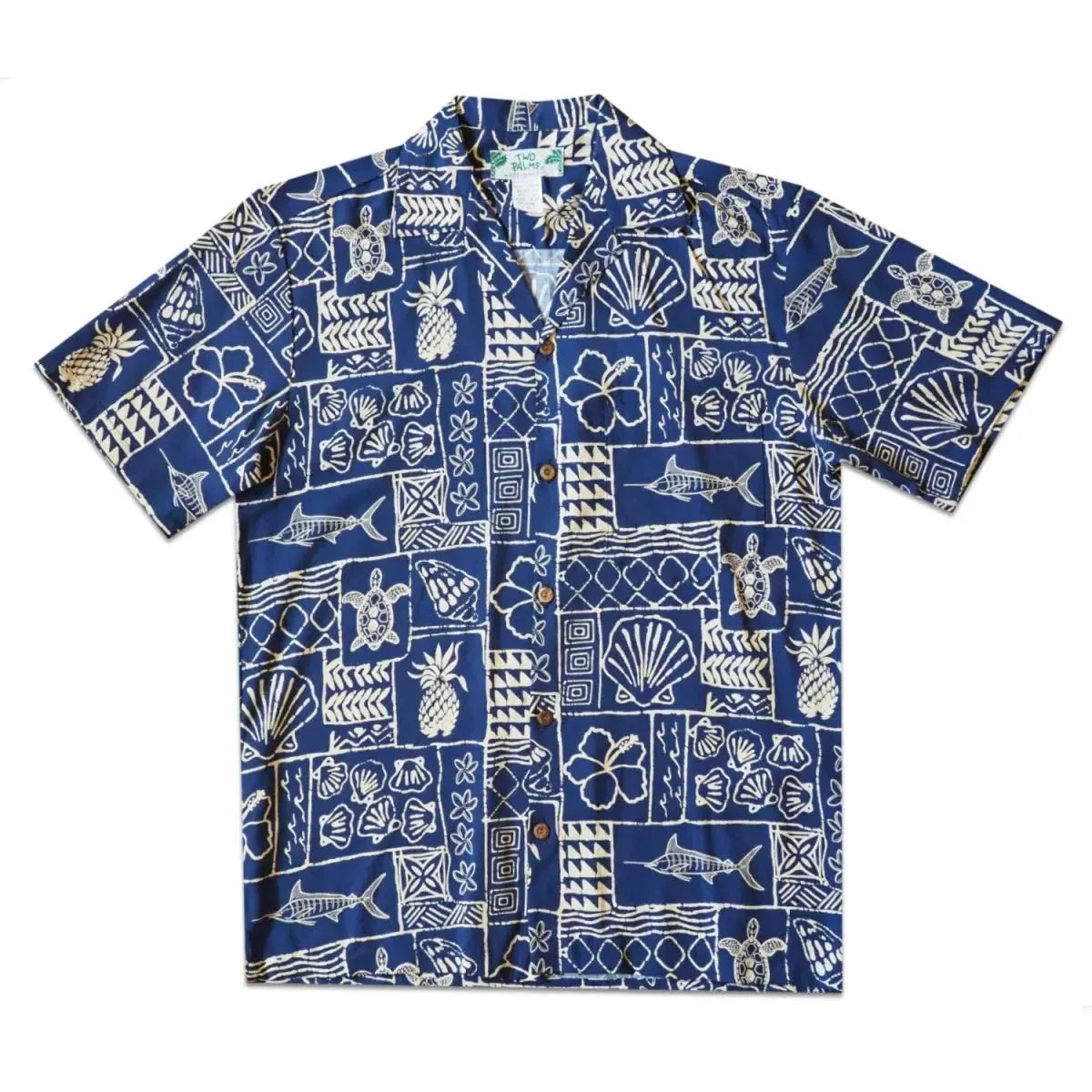 Kaka’ako navy hawaiian rayon shirt - alohaz