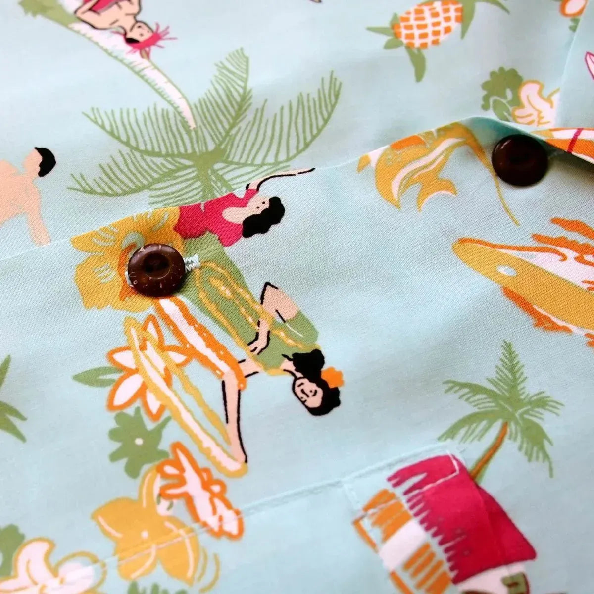 Kalakaua green hawaiian rayon shirt - alohaz