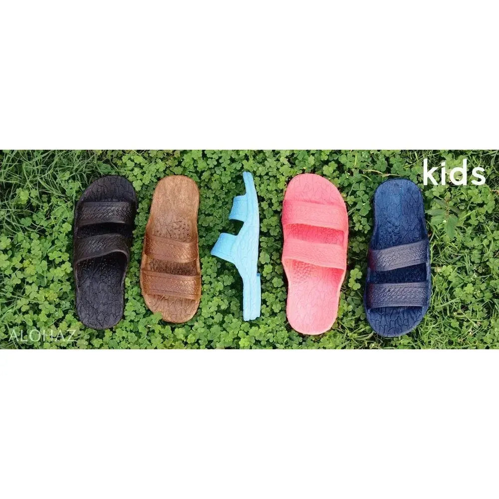Kids black classic jandals® - pali hawaii jesus sandals