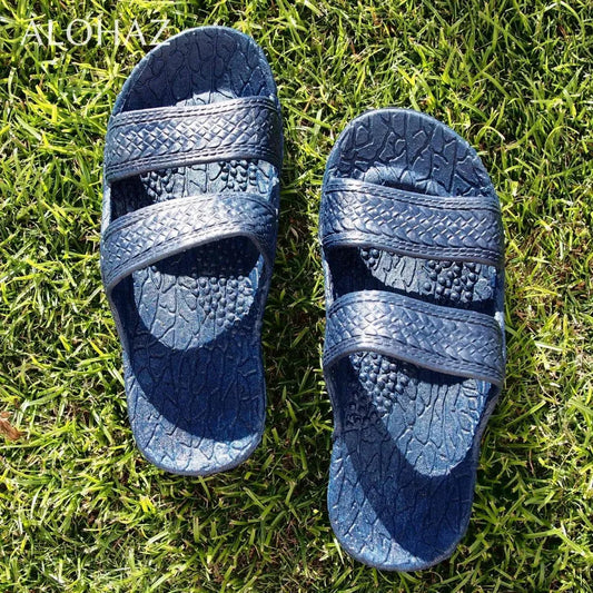 Kids navy blue classic jandals® - pali hawaii jesus sandals