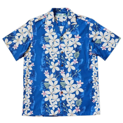 Kuulei blue hawaiian cotton shirt - alohaz