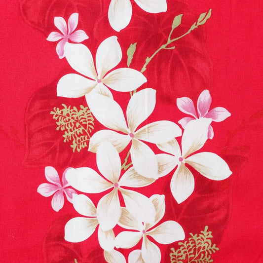 Kuulei red hawaiian cotton shirt - alohaz