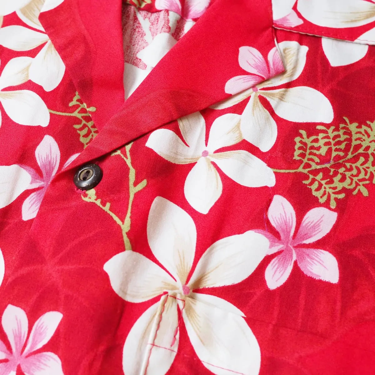 Kuulei red hawaiian cotton shirt