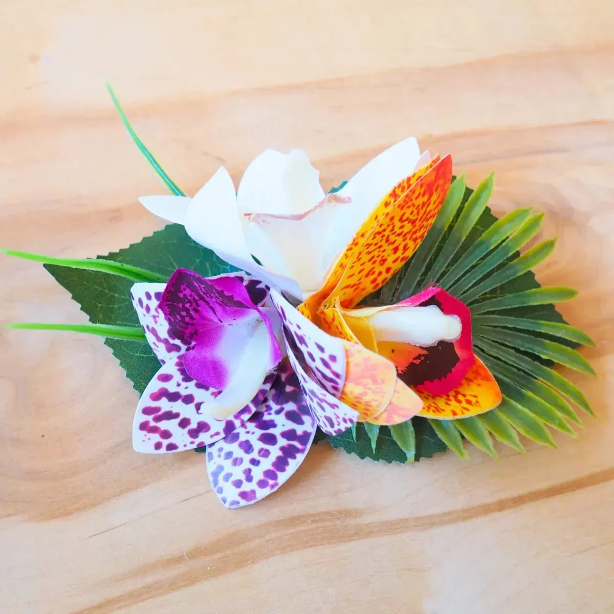 Mahina orchid tropical flower hair clip - alohaz