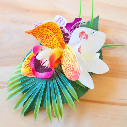 Mahina orchid tropical flower hair clip - alohaz