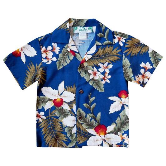 Majestic blue hawaiian boy shirt - alohaz