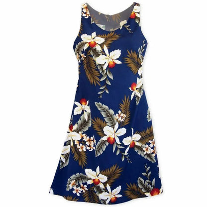 Majestic blue hawaiian fiesta dress - alohaz