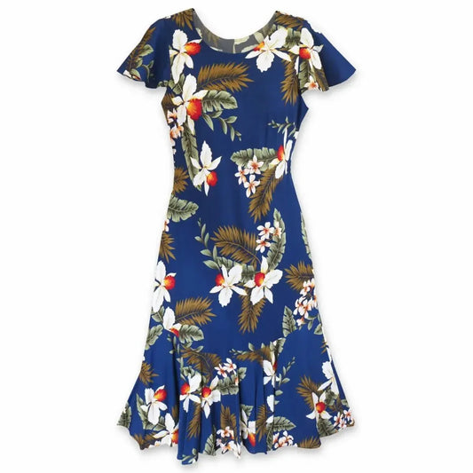 Majestic blue hawaiian malia dress - alohaz