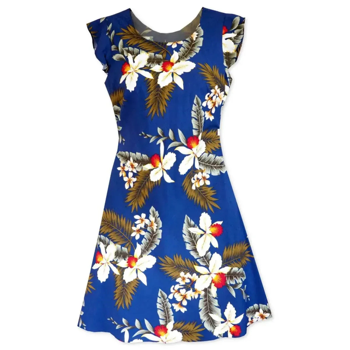 Majestic blue hawaiian xoxo short dress - alohaz