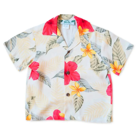 Makaha cream hawaiian boy shirt - alohaz