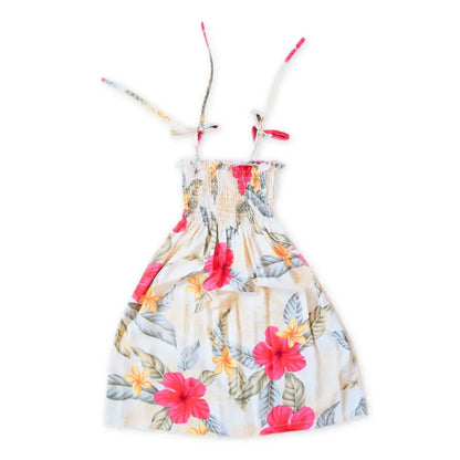 Makaha cream hawaiian girl sunkiss dress - alohaz