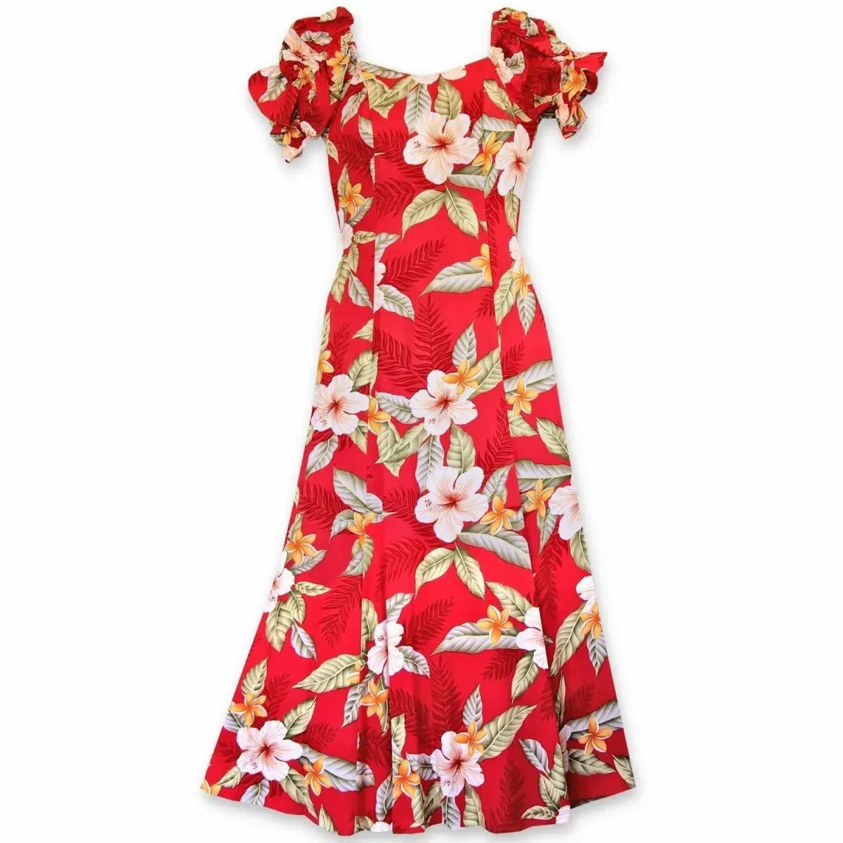Makaha red hawaiian aikane dress - alohaz