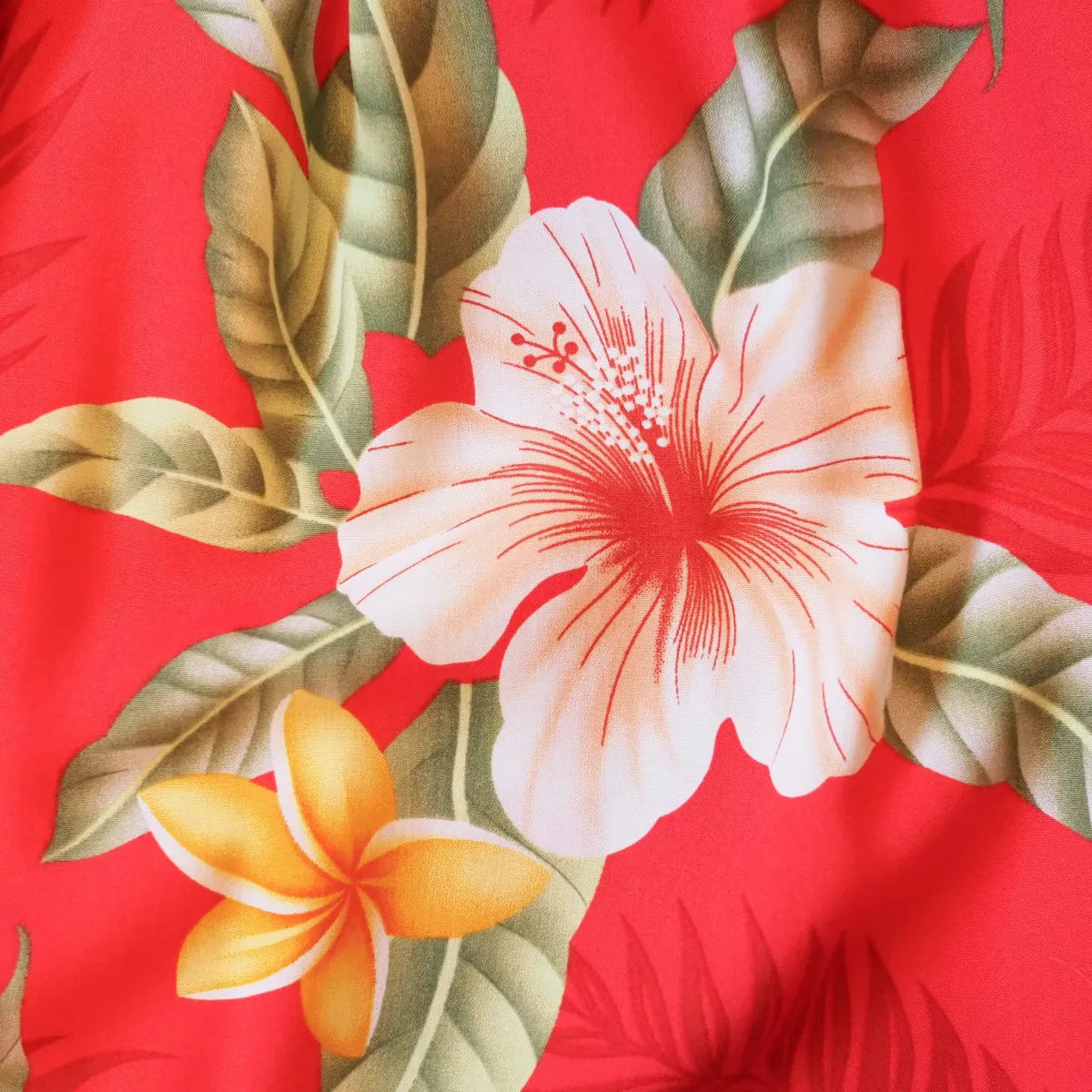Makaha red hawaiian fiesta dress