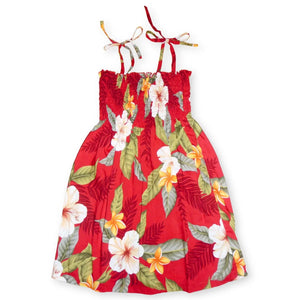 Makaha red hawaiian girl sunkiss dress