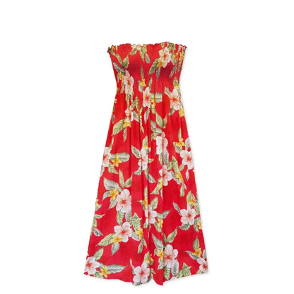Makaha red hawaiian maxi dress - alohaz