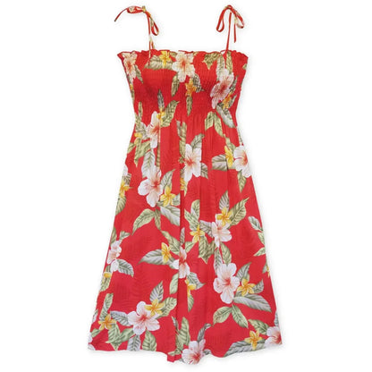 Makaha red hawaiian moonkiss dress - alohaz
