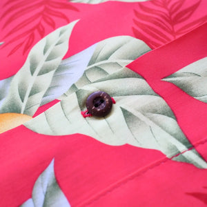 Makaha red hawaiian rayon shirt