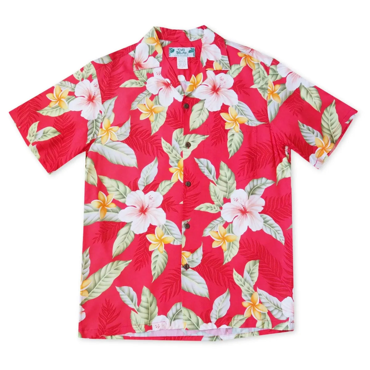Makaha red hawaiian rayon shirt