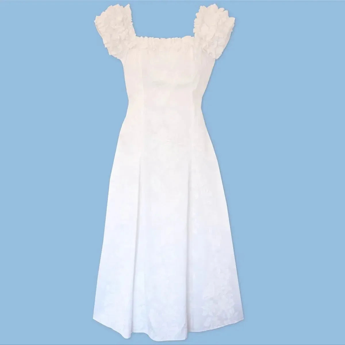 Makamae white hawaiian leilani dress - alohaz