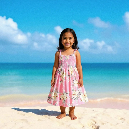 Mele pink hawaiian girl sunkiss dress - alohaz