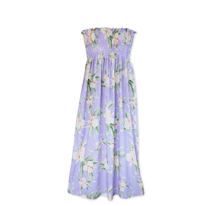 Mele purple hawaiian maxi dress - alohaz