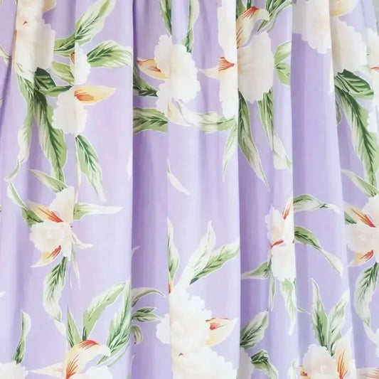 Mele purple hawaiian rayon fabric - alohaz
