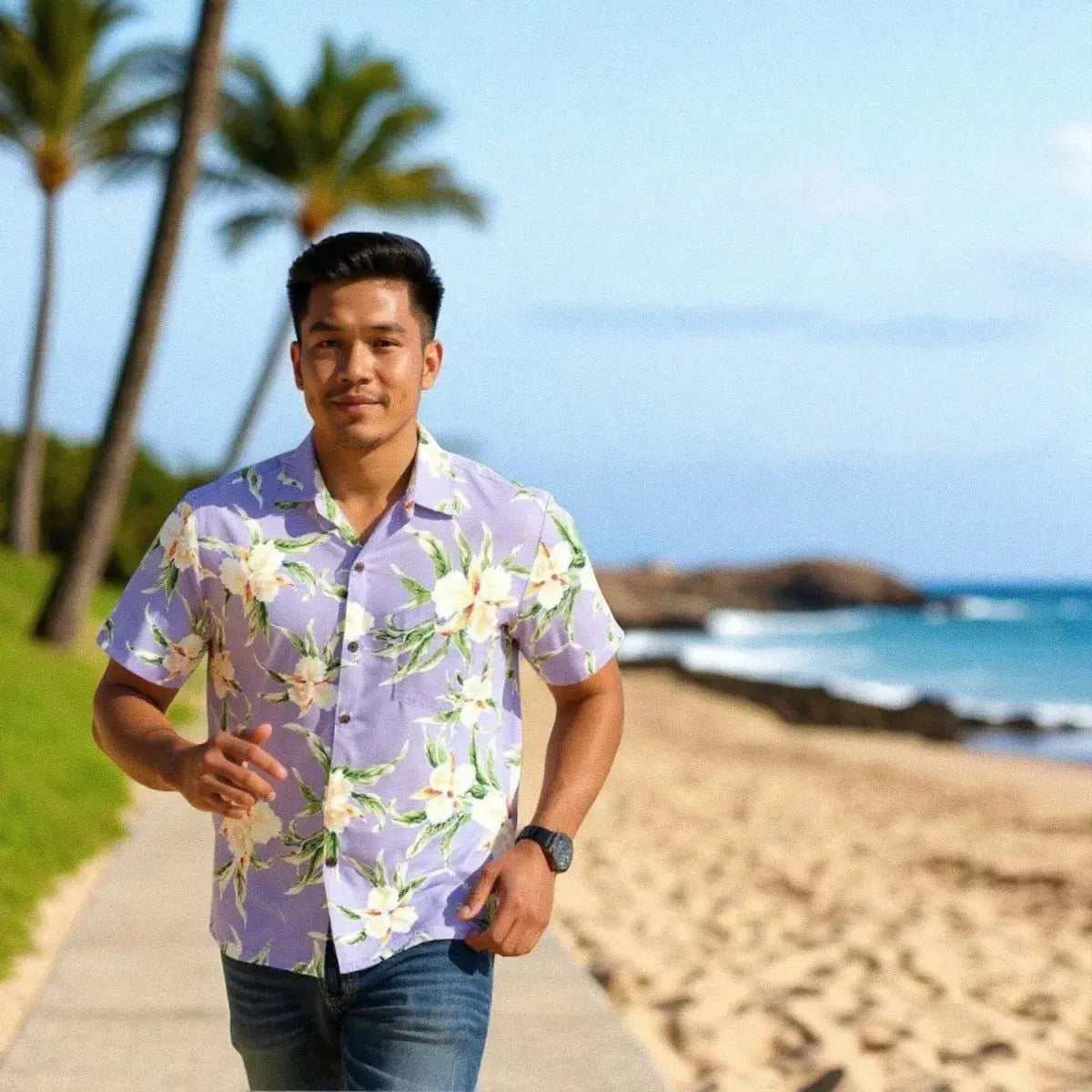 Mele purple hawaiian rayon shirt - alohaz