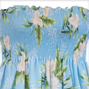 Midnight baby blue hawaiian maxi dress