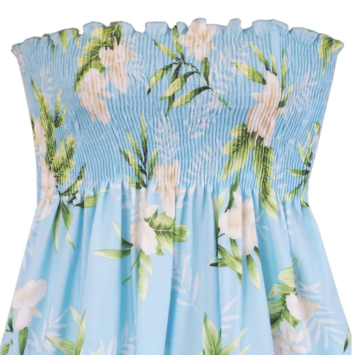 Midnight baby blue hawaiian moonkiss short dress - alohaz