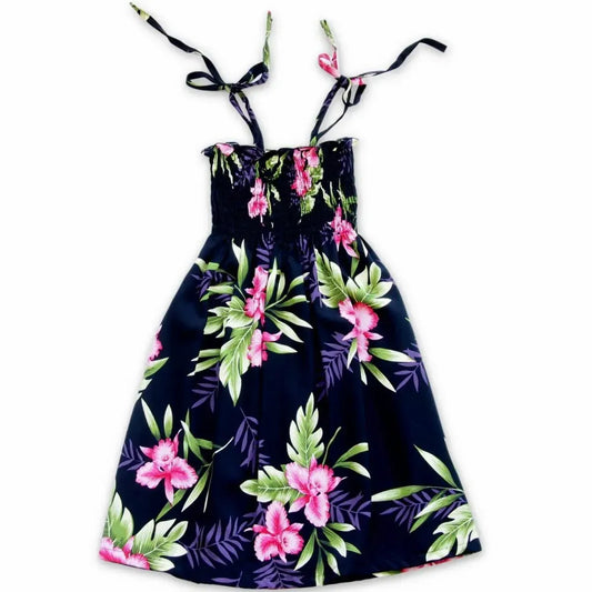 Midnight black hawaiian girl sunkiss dress - alohaz