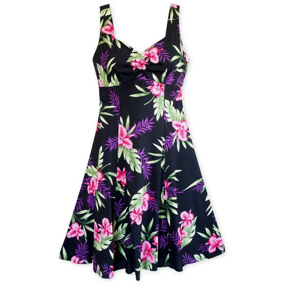 Midnight black hawaiian molokini short dress - alohaz