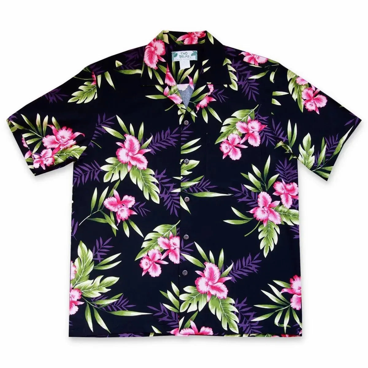 Midnight black hawaiian rayon shirt - alohaz