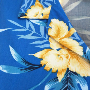 Midnight blue hawaiian lady sleeveless blouse