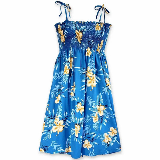 Midnight blue hawaiian moonkiss dress - alohaz