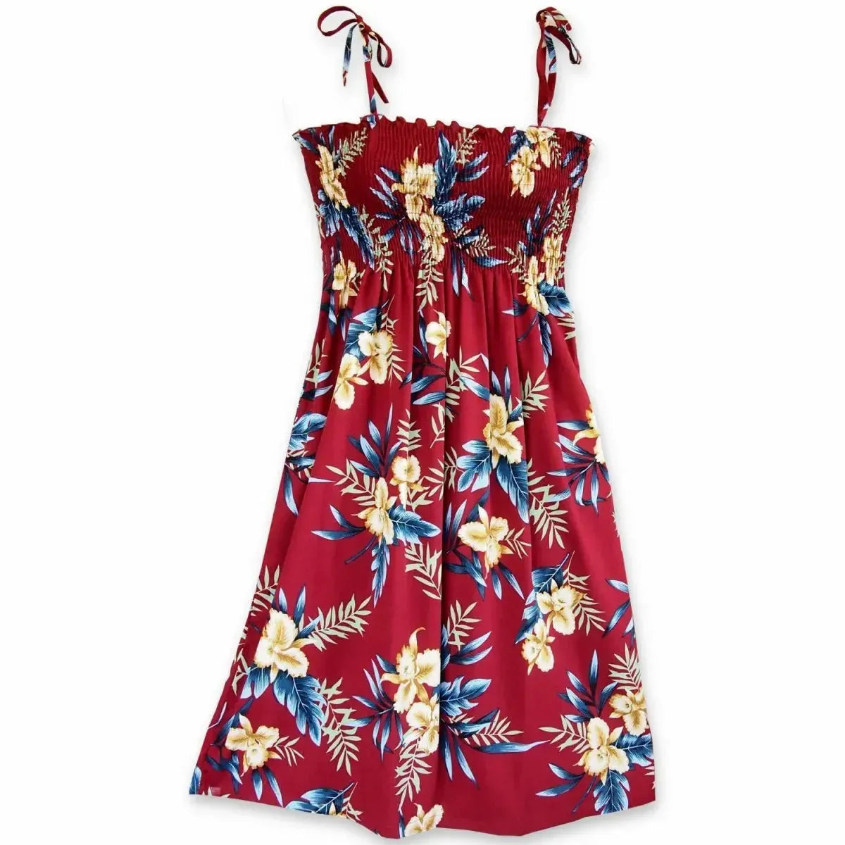 Midnight maroon hawaiian moonkiss dress - alohaz
