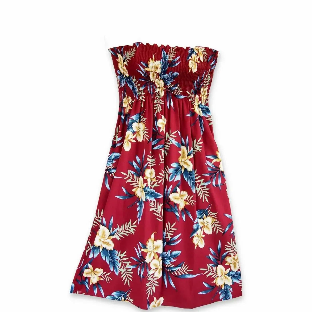 Midnight maroon hawaiian moonkiss dress - alohaz