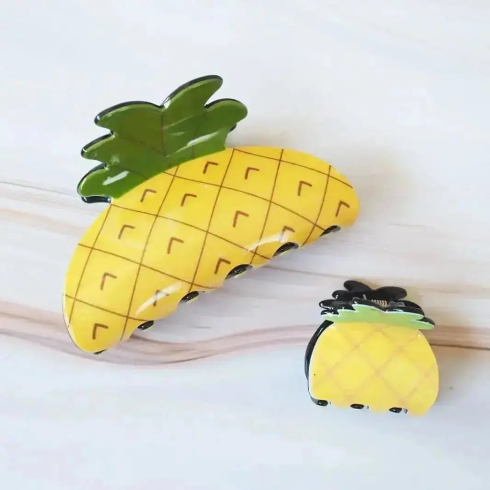 Mini pineapple fun hawaiian hair claw
