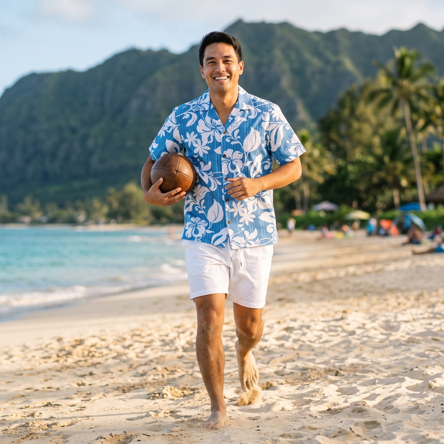 nanakuli blue hawaiian cotton shirt