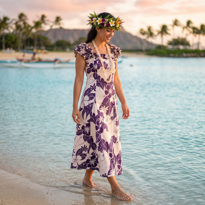 haven purple hawaiian leilani dress